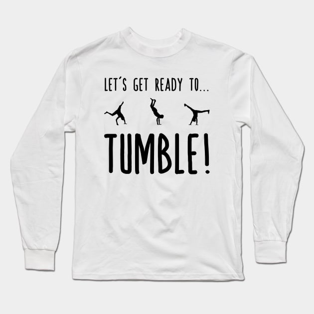 Let's Get Ready To Tumble - Gymnastics Flips Silhouettes Long Sleeve T-Shirt by PozureTees108